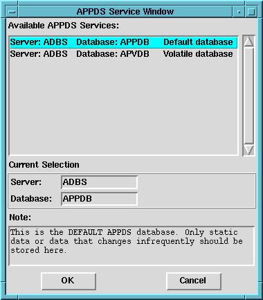 APPDS Service Window Figure 1.1.1